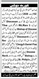 Newspaper clipping: Court Notice by Senior Civil Judge Hyderabad, Jang, 16 Apr 2026