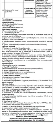 Newspaper clipping: PAF Printing and Production Agency Pre-Qualification Tender, Nawa-i-Waqt, 16 Apr 2026