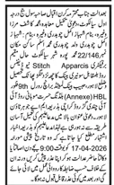 Court Notice for Shehbaz Akhil Chaudhry in Sialkot – Notices ad in Sialkot from Daily Jang, published 16 Apr 2026