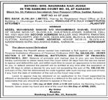 Banking Court Karachi Summons Notice – Notices ad in Karachi from Dawn, published 16 Apr 2026