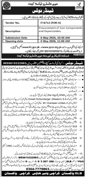 SLB Scrap Material Sale Tender - Karachi – Tenders ad in Karachi from Nawa-i-Waqt, published 16 Apr 2026